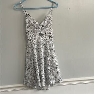 White and Black Polka Dot Dress